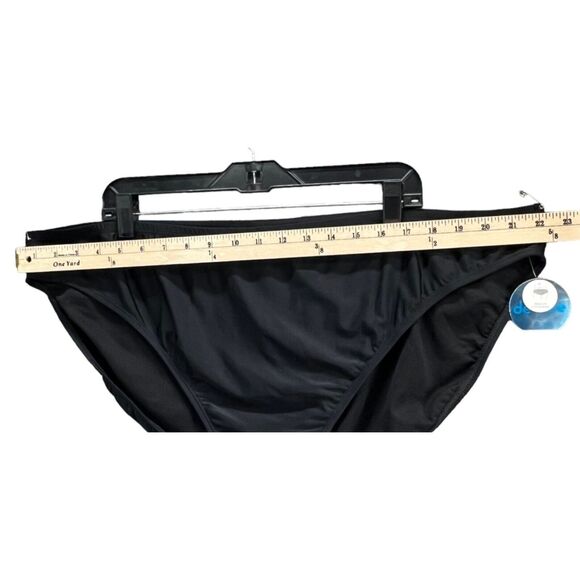 Decree Bikini Bottom Womens 3XL Black Hipster Swimsuit Medium Coverage Beach NEW - Picture 6 of 14